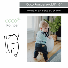 Coco Romper uni (choix de couleurs) - en doux bambou